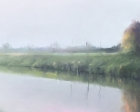 Rzeka Lubsza - pastel 100x50